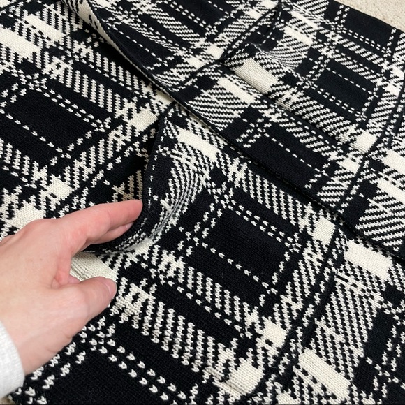 Chaps Plaid Long Open Sweater Cardigan - Picture 14 of 17